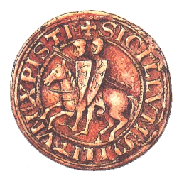 Le sceau du Temple représente deux cavaliers sur un cheval : l'interprétation courante est le symbole de la pauvreté de l'Ordre (un cheval pour deux) et de l'union spirituelle de ses deux premiers membres ( Hugues de Payns et Godefroi de Saint Omer). 